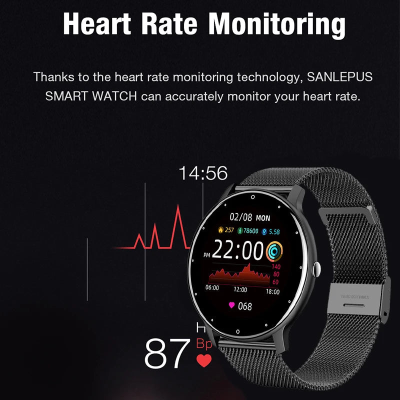 2025 Smart Watch Ladies: Chic Full-Touch Fitness & Fun Tracker