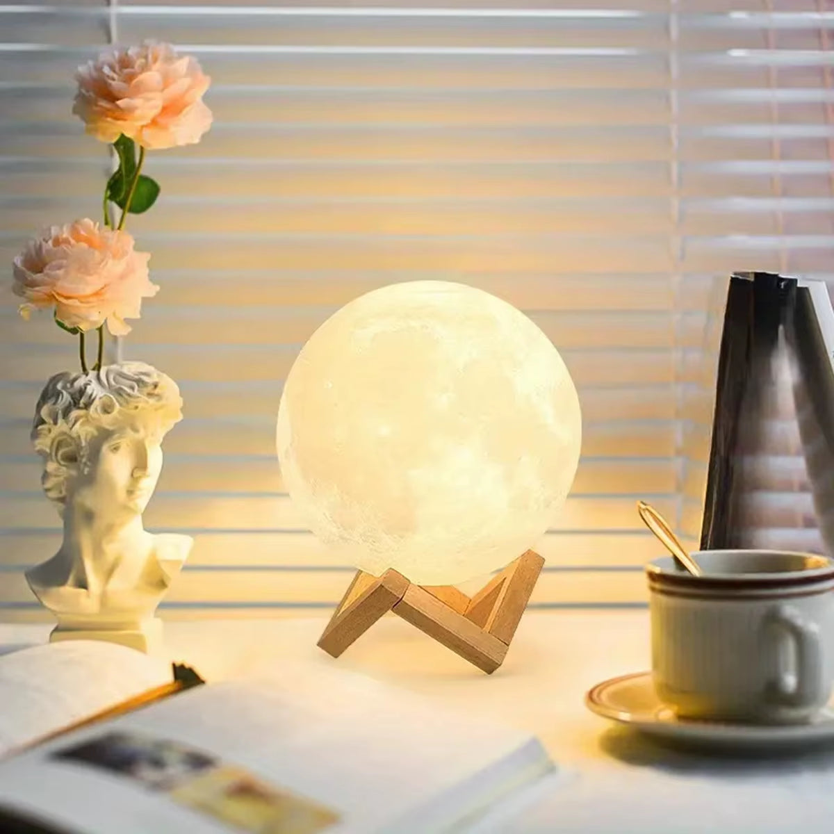 MoonGlow LED Night Light: Perfect for Kids' Rooms & Gifts!