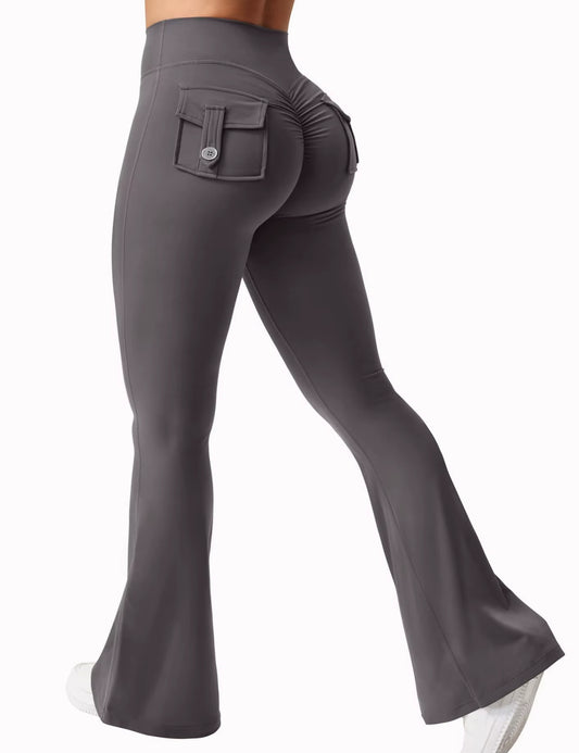  ﻿Wide-Leg Bell Bottom Yoga Pants with Pockets: A Pocketful of Zen! 🧘‍♀️✨