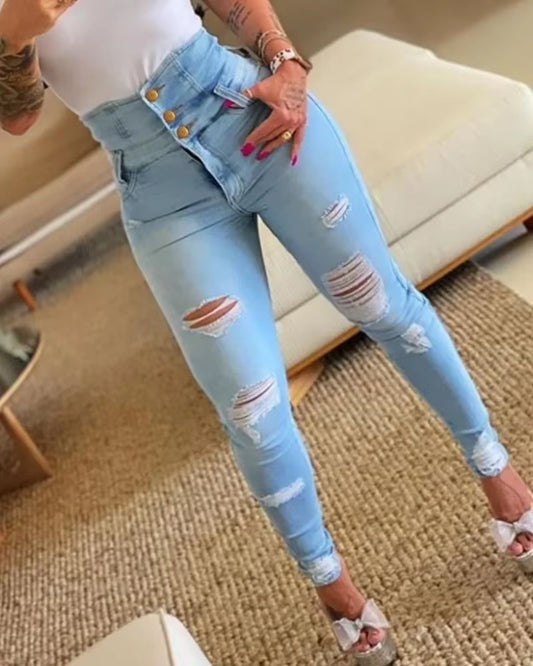 Y2K High-Waist Skinny Jeans: Spring 2025 Edition